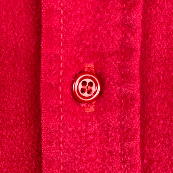 Vintage Five Brother Shirt Adult LARGE Red Flannel USA Union Made Barn Chore 80s - Picture 4 of 12